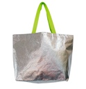 Metallic non-woven tassen - 50/36x14x35Hcm