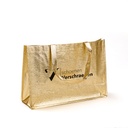 Metallic non-woven draagtassen - 43x13x30Hcm 