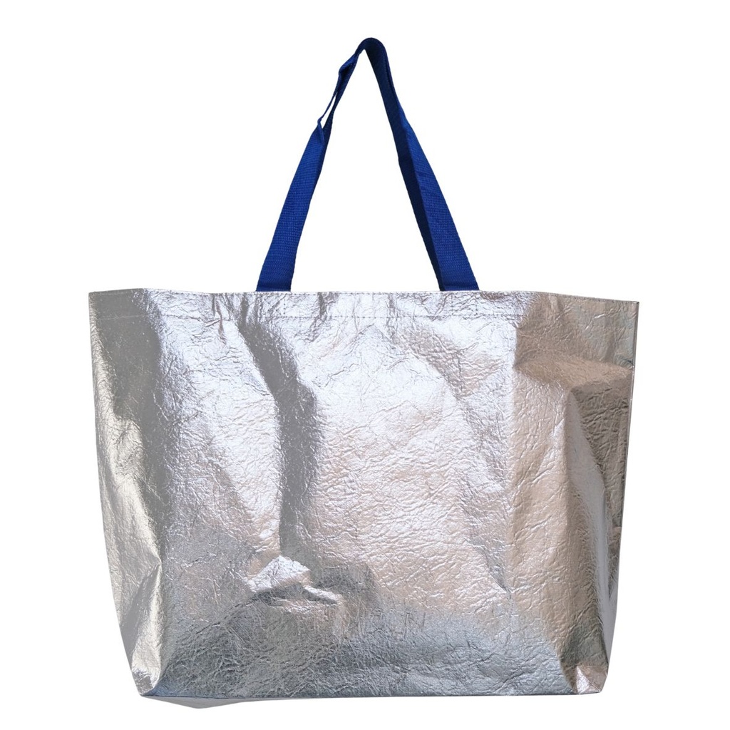 Metallic non-woven tassen - 50/36x14x35Hcm