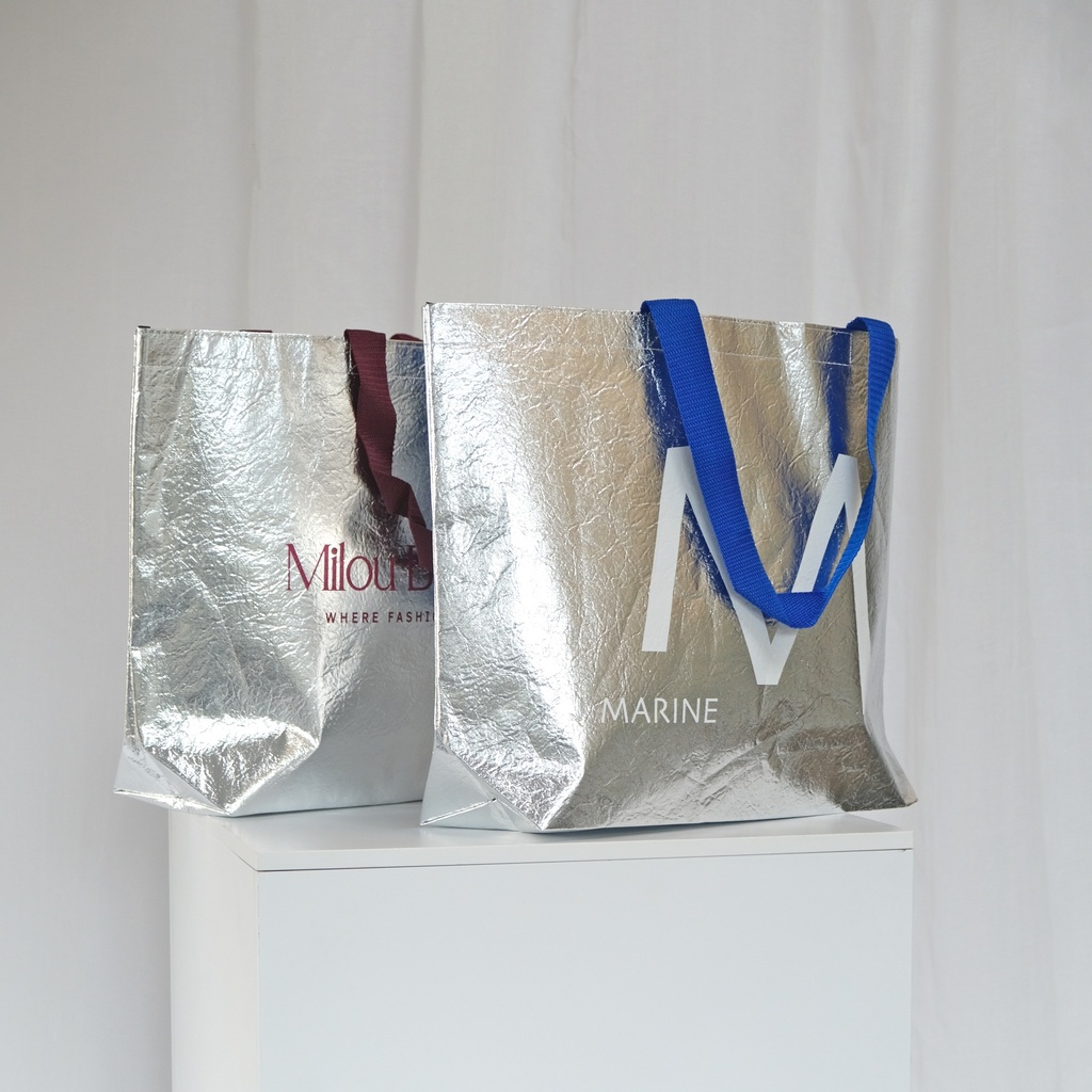 Sacs en non-tissé métallique - 50/36x14x35Hcm