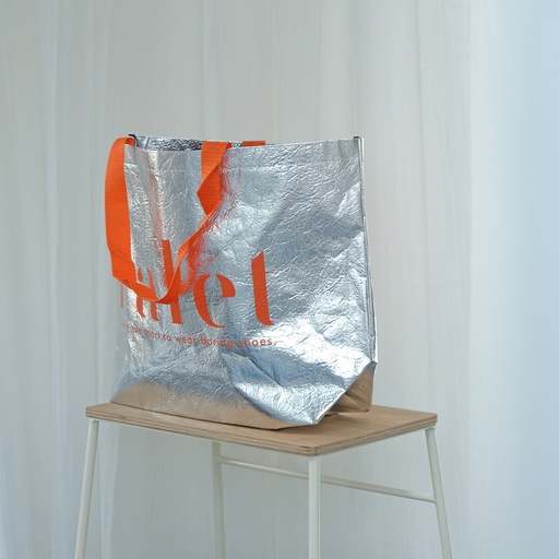 Metallic non-woven tassen - 50/36x14x35Hcm