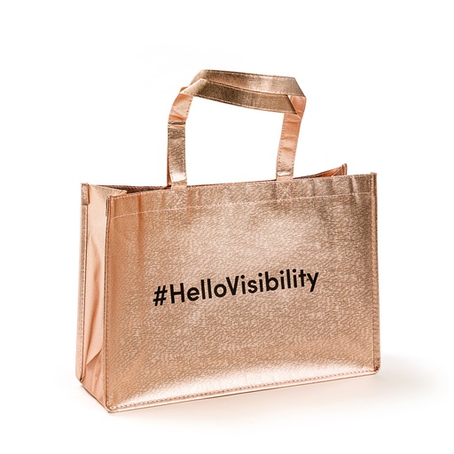 Metallic non-woven draagtassen - 43x13x30Hcm 
