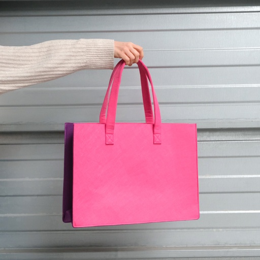 Sacs en feutre bicolore - 47x14x34Hcm 